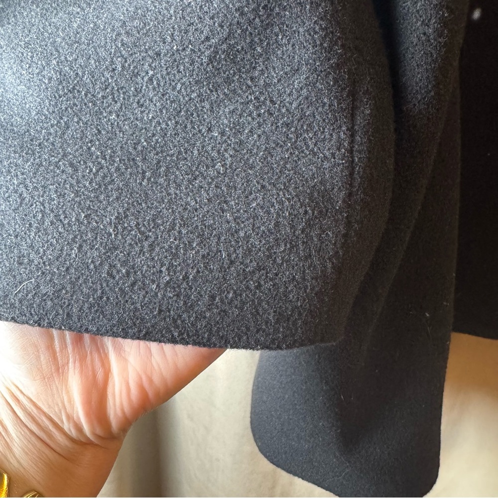 John Varvatos Classic Wool Blend Black Pea Coat Size 38 Regular - Picture 8 of 14